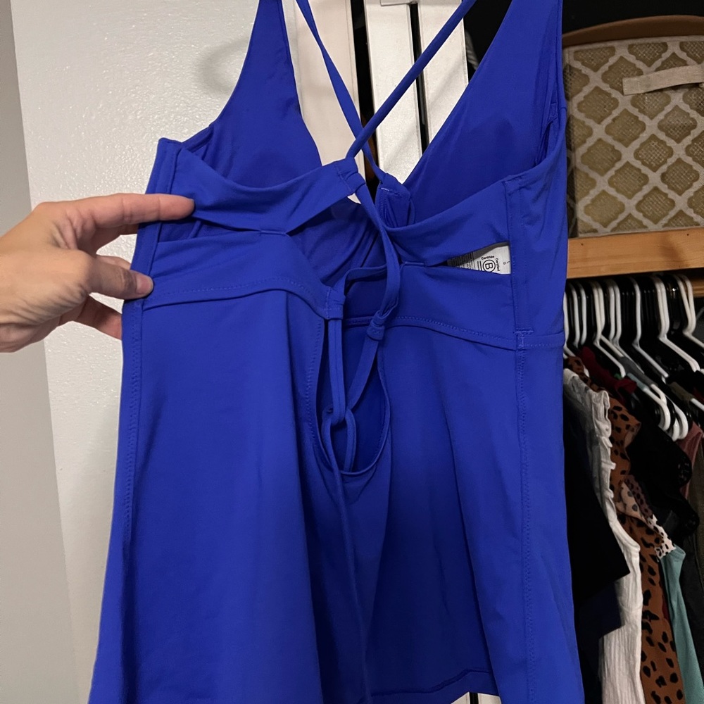 Athleta Tankini Top Cornflower Blue. Sz Large(D-DD)